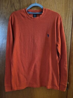 U.S. Polo Assn. Men's Crewneck Sweater - Rust Orange